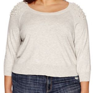 Embellished Crop Sweater